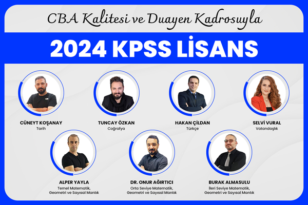 2024 LİSANS KPSS Kurslarımız - CBA Akademi